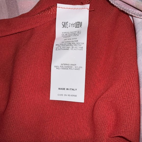 SAVE THE QUEEN Capri Print Jersey Knit 3/4 Sleeve Dress Sz S - Picture 14 of 15